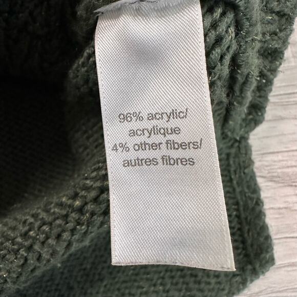 Maurices Green/Gold Fleck Sweater WMNS XL Crew Neck Patchwork Jumper Boho Waffle - Picture 5 of 6